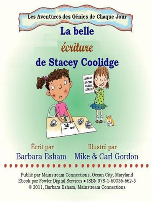 cover image of La belle ecriture de Stacey Coolidge